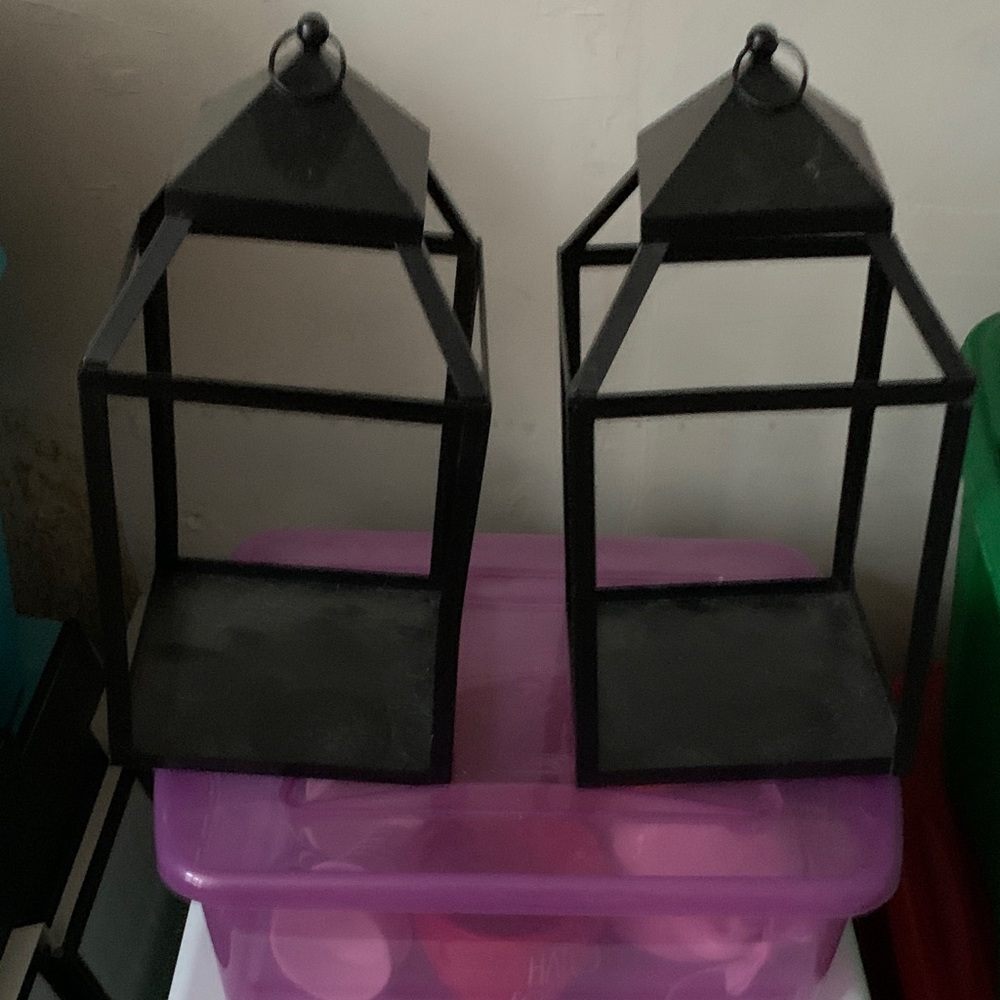 Black Metal Lantern - Classic Home Accent